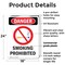 Signmission Smoking Prohibited Danger Sign, Plastic, 18in W x 24in L, 2PK OS-2PACK-DS-P-1824-V-1575 - alternate 5